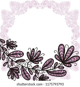 Floral card. Vector illustration