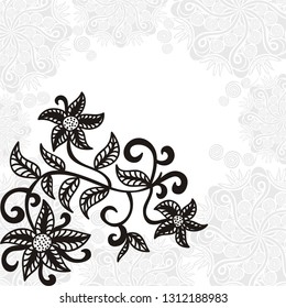 Floral card. Vector illustration