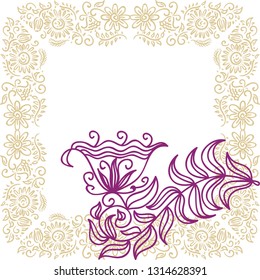 Floral card. Vector illustration