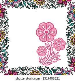 Floral card. Vector illustration