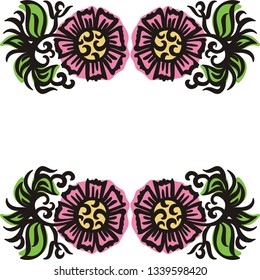 Floral card. Vector illustration