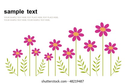 Blumenkarte, Vektorgrafik