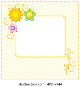 Floral card, vector illustration