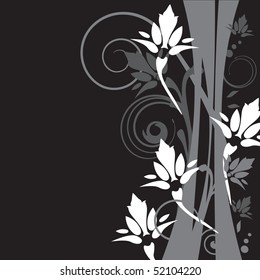 Tarjeta floral. Ilustración del vector