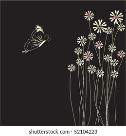 Floral card. Vector illustration