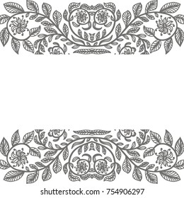 Floral card. Vector illustration.