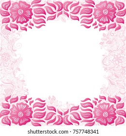 Floral card. Vector illustration.