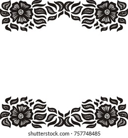 Floral card. Vector illustration.