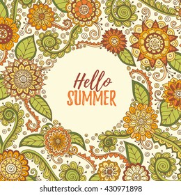 Floral card. Vector template corporate identity. Business artworks with watercolor splash. Background for web, printed media design. Banner, business card, flyer, invitation, greeting card, postcard.