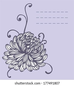 floral card, vintage  background