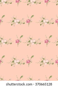 Floral carnation retro vintage background, vector illustration