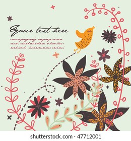 Floral cartoon background