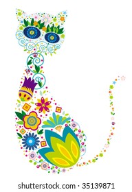 floral cat