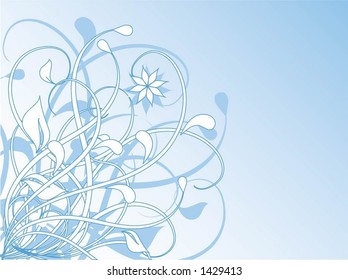 Floral chaos - vector
