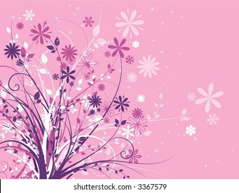 Floral chaos - vector