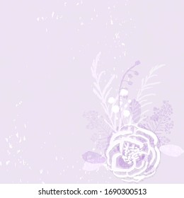  Floral chic background with hand drawn doodle flowers and botanical elements. elegant pattern for stationery design, wedding, birthday, greeting card, save the date, web, blog, social media