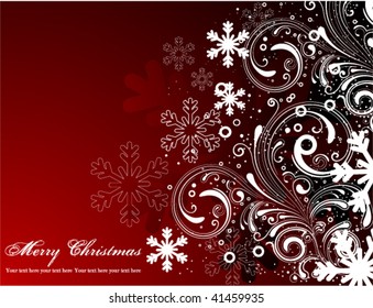 floral Christmas card