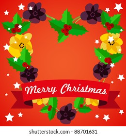 Floral Christmas card