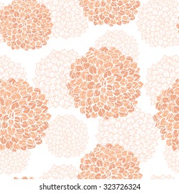 Floral chrysanthemum seamless pattern.