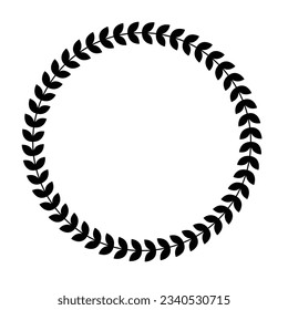 Floral circle border design rounded flower frame ring for decoration ornament in vector illustration