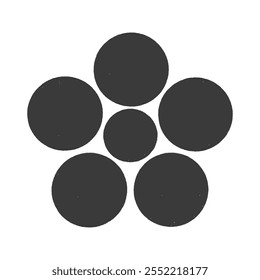 Floral Circle Composition for Decorative Abstract Art