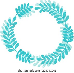 Floral circle frame