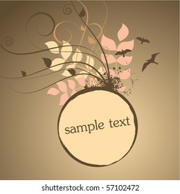 marco de círculo floral