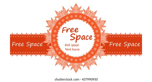 Floral circle frame can be used for greeting card, invitation, poster, banner and more designs.