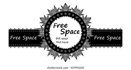 Floral circle frame can be used for greeting card, invitation, poster, banner and more designs.