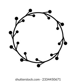 Floral Circle Frame Vector Illustration