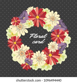 Floral circle for invitation