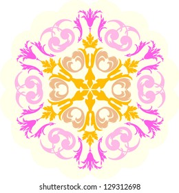 floral circle pattern