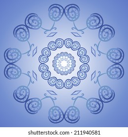 Floral circle pattern