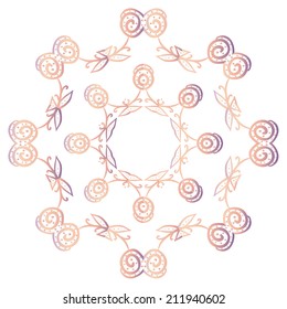 Floral circle pattern