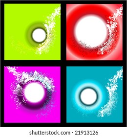 floral circle for text