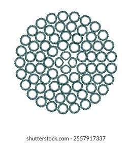 floral circle vector design frame elements set modern minimalistic doodle