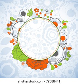 Floral circular banner
