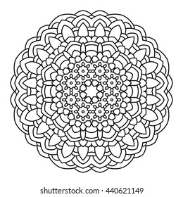 Floral circular mandala.