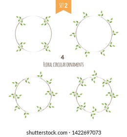 Floral circular ornaments second set