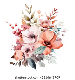 A floral clipart white background