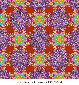 Floral collage. Nature. Nice pattern in the small flower. -orange, pink and violet flowers. Vector pattern. Floral background. Flower composition.