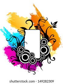 Floral color banner
