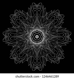 Floral color mandala. Arabic, Indian, motifs. Vector illustration