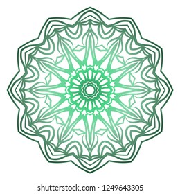 Floral color mandala. Arabic, Indian, motifs. Vector illustration.
