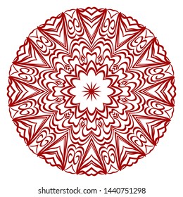 Floral Color Mandala. Arabic, Indian, Motifs. Vector Illustration.