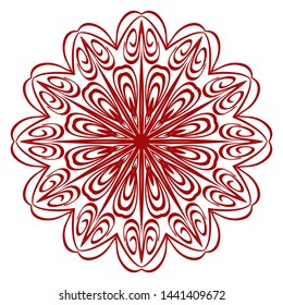 Floral Color Mandala. Arabic, Indian, Motifs. Vector Illustration.
