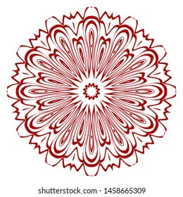 Floral Color Mandala. Arabic, Indian, Motifs. Vector Illustration.