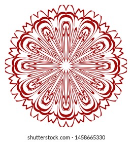 Floral Color Mandala. Arabic, Indian, Motifs. Vector Illustration.