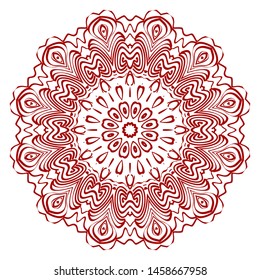 Floral Color Mandala. Arabic, Indian, Motifs. Vector Illustration.