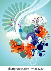 floral color vector